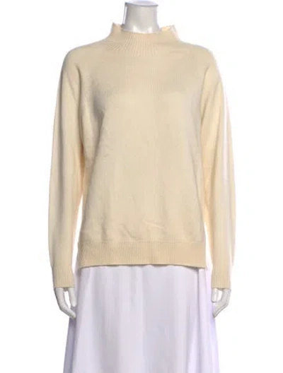 Pre-owned Peserico Virgin Wool Mock Neck Sweater In Neutrals