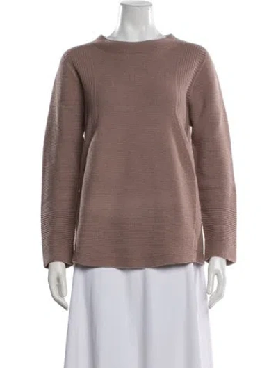 Pre-owned Peserico Virgin Wool Mock Neck Sweater In Neutrals