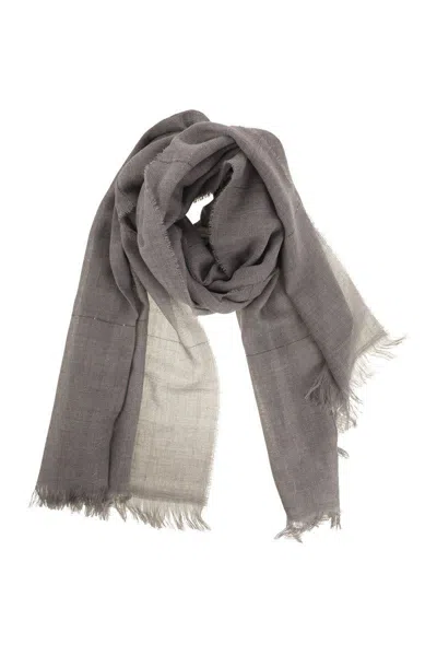 Peserico Virgin Wool Scarf In Gray