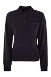 Peserico Women's Virgin Wool, Silk And Cashmere Tricot Sweater In Night Blue