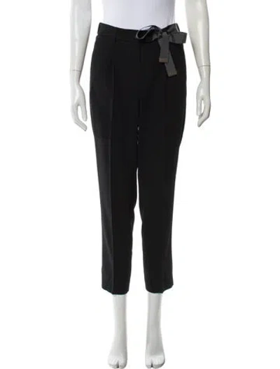 Pre-owned Peserico Virgin Wool Skinny Leg Pants In Black