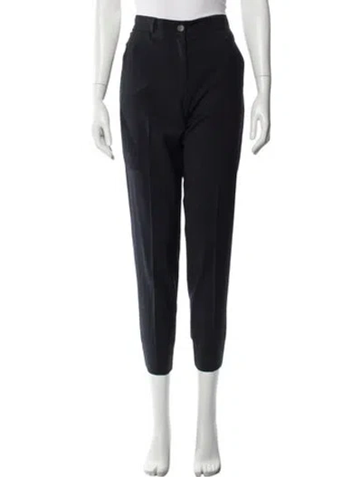 Pre-owned Peserico Virgin Wool Skinny Leg Pants In Blue