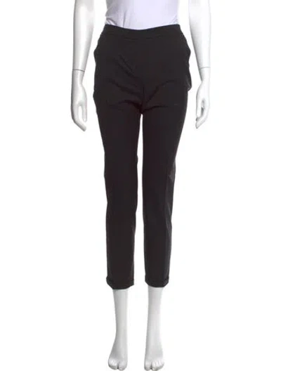 Pre-owned Peserico Virgin Wool Straight Leg Pants In Black
