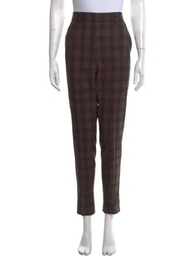 Pre-owned Peserico Virgin Wool Straight Leg Pants In Brown