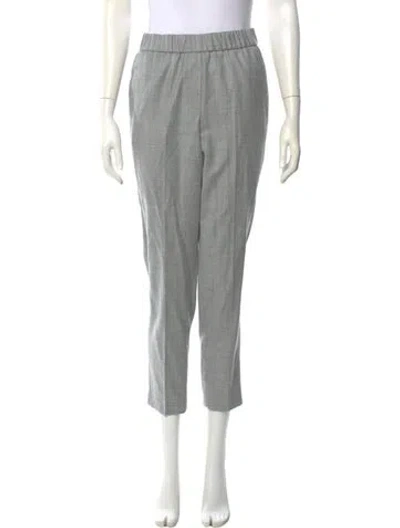 Pre-owned Peserico Virgin Wool Straight Leg Pants In Gray