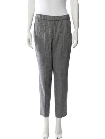 Pre-owned Peserico Virgin Wool Straight Leg Pants In Gray