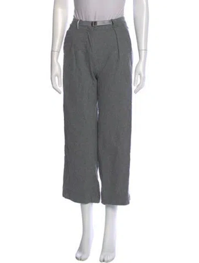 Pre-owned Peserico Virgin Wool Straight Leg Pants In Gray
