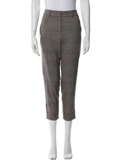 Pre-owned Peserico Virgin Wool Straight Leg Pants In Gray