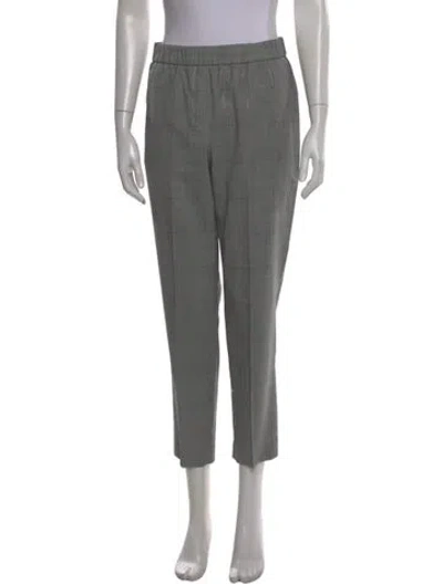 Pre-owned Peserico Virgin Wool Straight Leg Pants In Gray