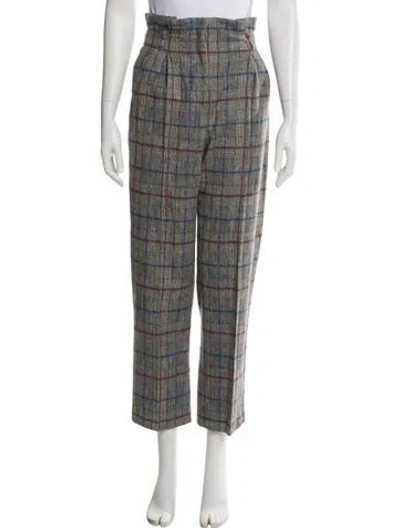 Pre-owned Peserico Virgin Wool Straight Leg Pants In Gray