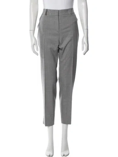 Pre-owned Peserico Virgin Wool Straight Leg Pants In Gray
