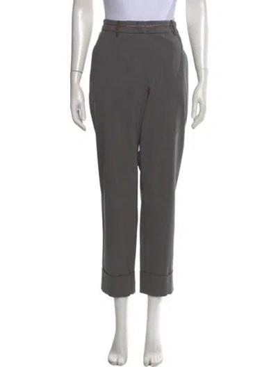 Pre-owned Peserico Virgin Wool Straight Leg Pants In Gray