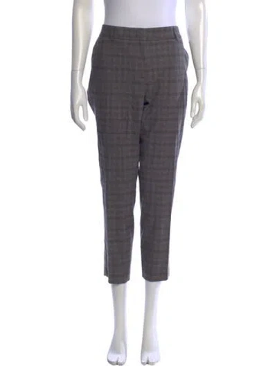 Pre-owned Peserico Virgin Wool Straight Leg Pants In Gray