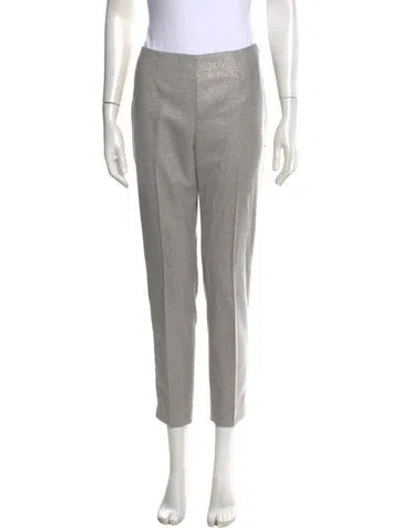 Pre-owned Peserico Virgin Wool Straight Leg Pants In Gray