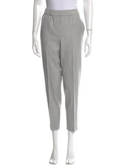 Pre-owned Peserico Virgin Wool Straight Leg Pants In Gray