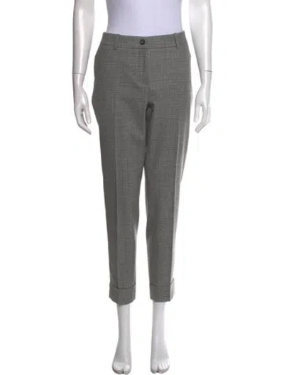 Pre-owned Peserico Virgin Wool Straight Leg Pants In Gray