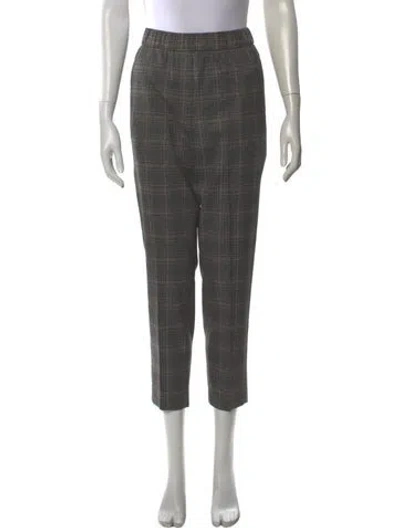 Pre-owned Peserico Virgin Wool Straight Leg Pants In Green