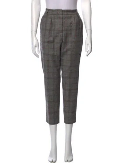 Pre-owned Peserico Virgin Wool Straight Leg Pants In Green