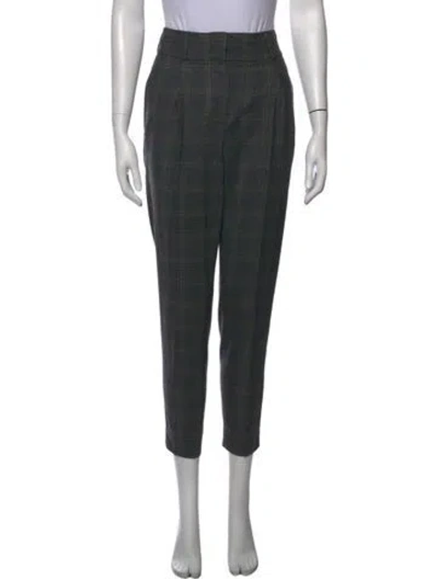 Pre-owned Peserico Virgin Wool Straight Leg Pants In Grey