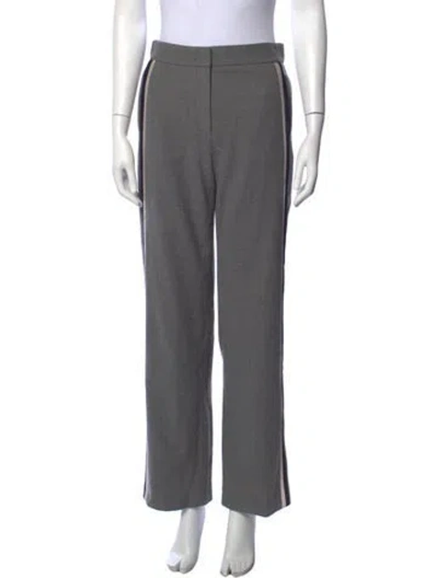 Pre-owned Peserico Virgin Wool Straight Leg Pants In Grey