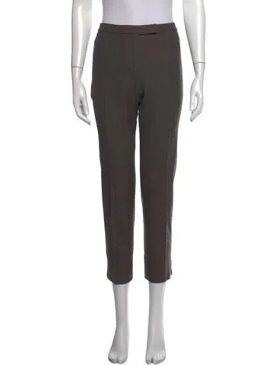 Pre-owned Peserico Virgin Wool Straight Leg Pants In Grey