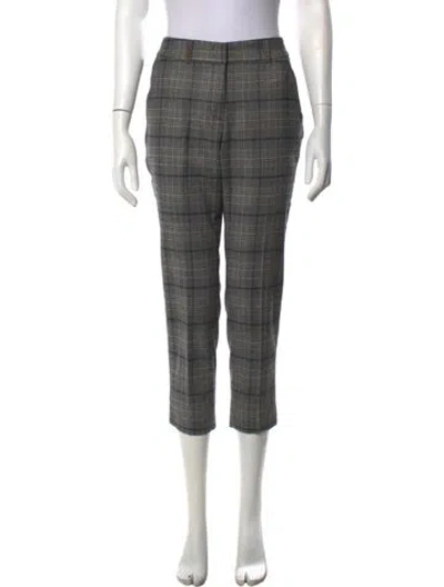 Pre-owned Peserico Virgin Wool Straight Leg Pants In Grey