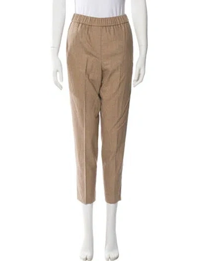 Pre-owned Peserico Virgin Wool Straight Leg Pants In Neutral