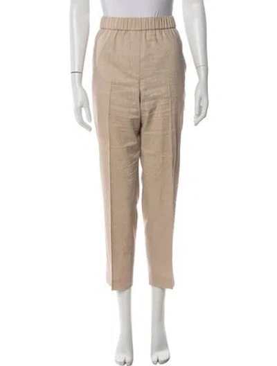 Pre-owned Peserico Virgin Wool Straight Leg Pants In Neutrals