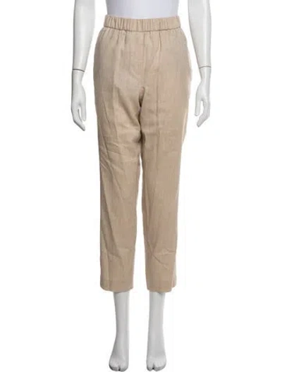 Pre-owned Peserico Virgin Wool Straight Leg Pants In Neutrals
