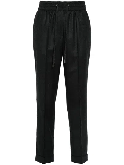 Peserico Virgin-wool Trousers In Grey