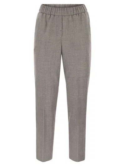 PESERICO VIRGIN WOOL TROUSERS WITH LUREX