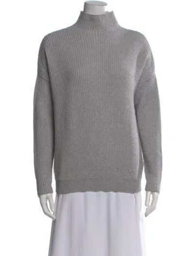 Pre-owned Peserico Virgin Wool Turtleneck Sweater In Gray