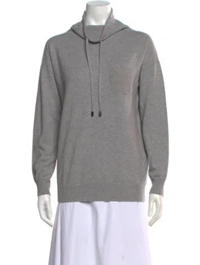 Pre-owned Peserico Virgin Wool Turtleneck Sweater In Gray