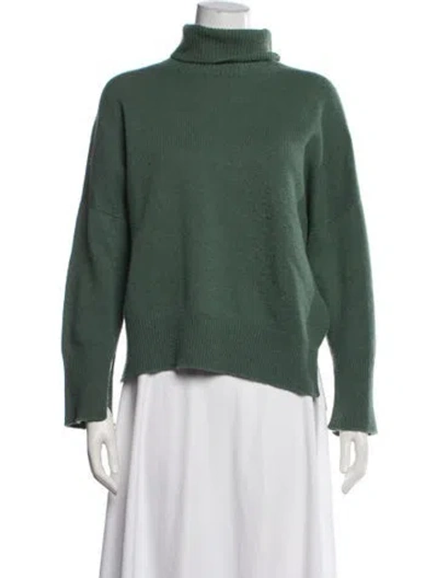 Pre-owned Peserico Virgin Wool Turtleneck Sweater In Green