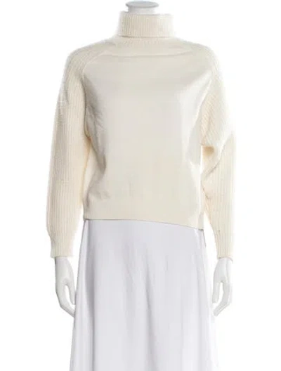 Pre-owned Peserico Virgin Wool Turtleneck Sweater In Neutral