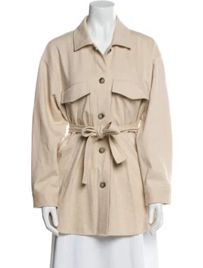 Pre-owned Peserico Virgin Wool Utility Jacket In Neutral