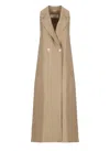 Peserico Linen And Viscose Midi Dress With Lapel Collar