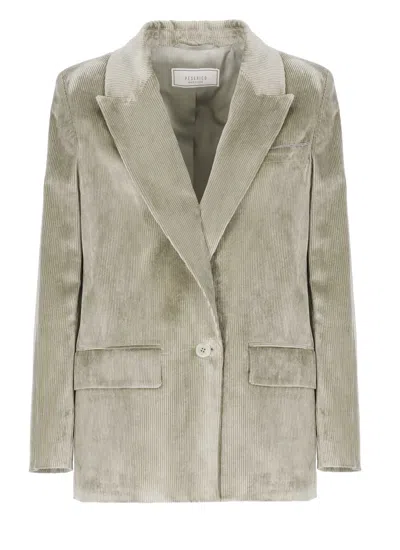 Peserico Viscose Blazer In Green