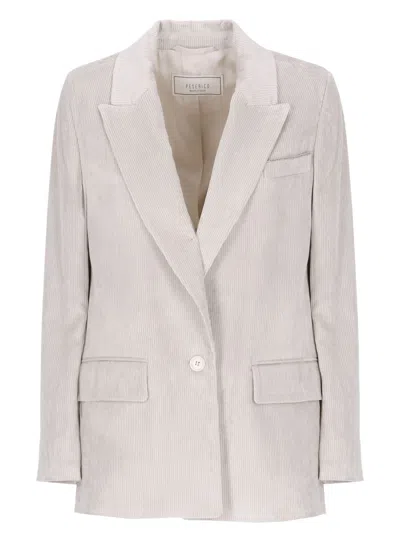 Peserico Viscose Blazer In Neutral