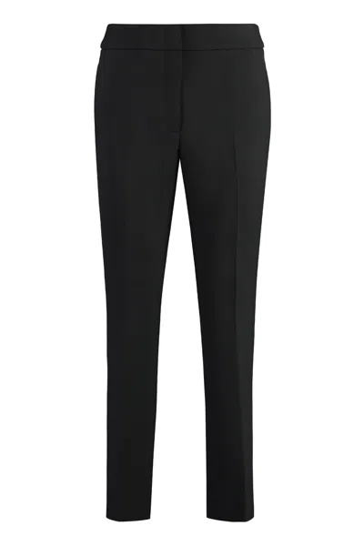Peserico Viscose Blend Trousers In Black