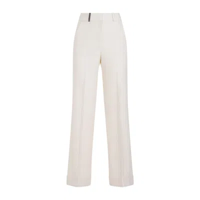 Peserico Viscose Blend Trousers In Neutral