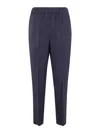 Peserico Viscose Cady Stretch Trousers In Blue
