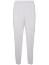 Peserico Viscose Cady Stretch Trousers In Cloud White