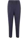 Peserico Viscose Cady Stretch Trousers In Space Blue