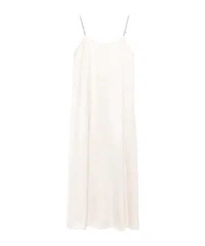 Peserico Viscose Dress With Straps In White