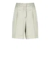 Peserico Viscose Shorts In Gray
