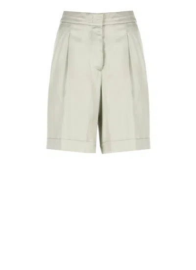 Peserico Viscose Shorts In Gray