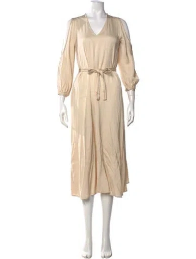 Pre-owned Peserico V-neck Midi Length Dress In Multi