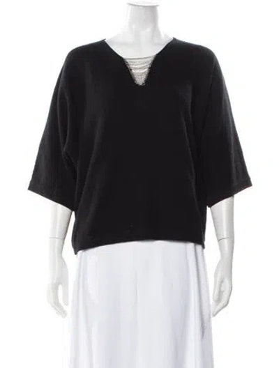 Pre-owned Peserico V-neck Sweater In Black