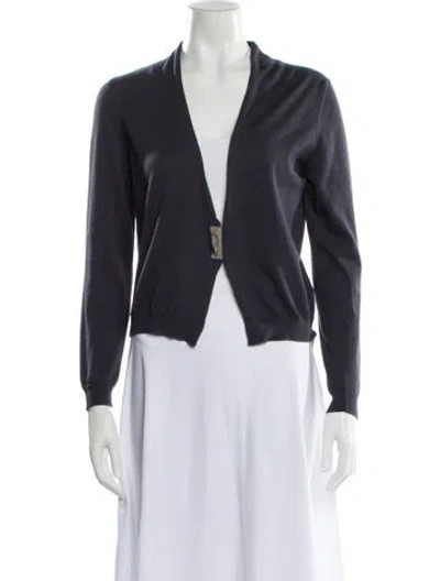 Pre-owned Peserico V-neck Sweater In Blue